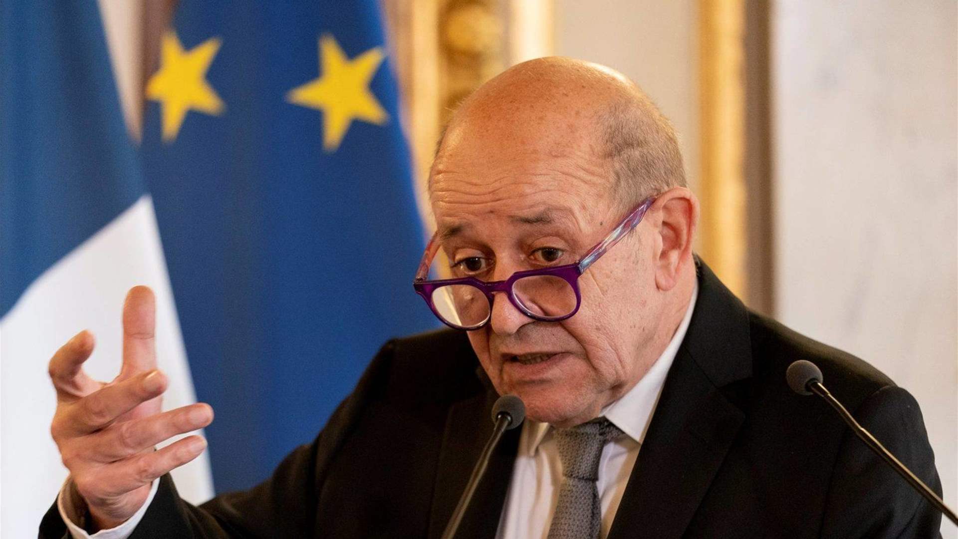 French Foreign Ministry: Le Drian's visit seeks consensus solution for presidency