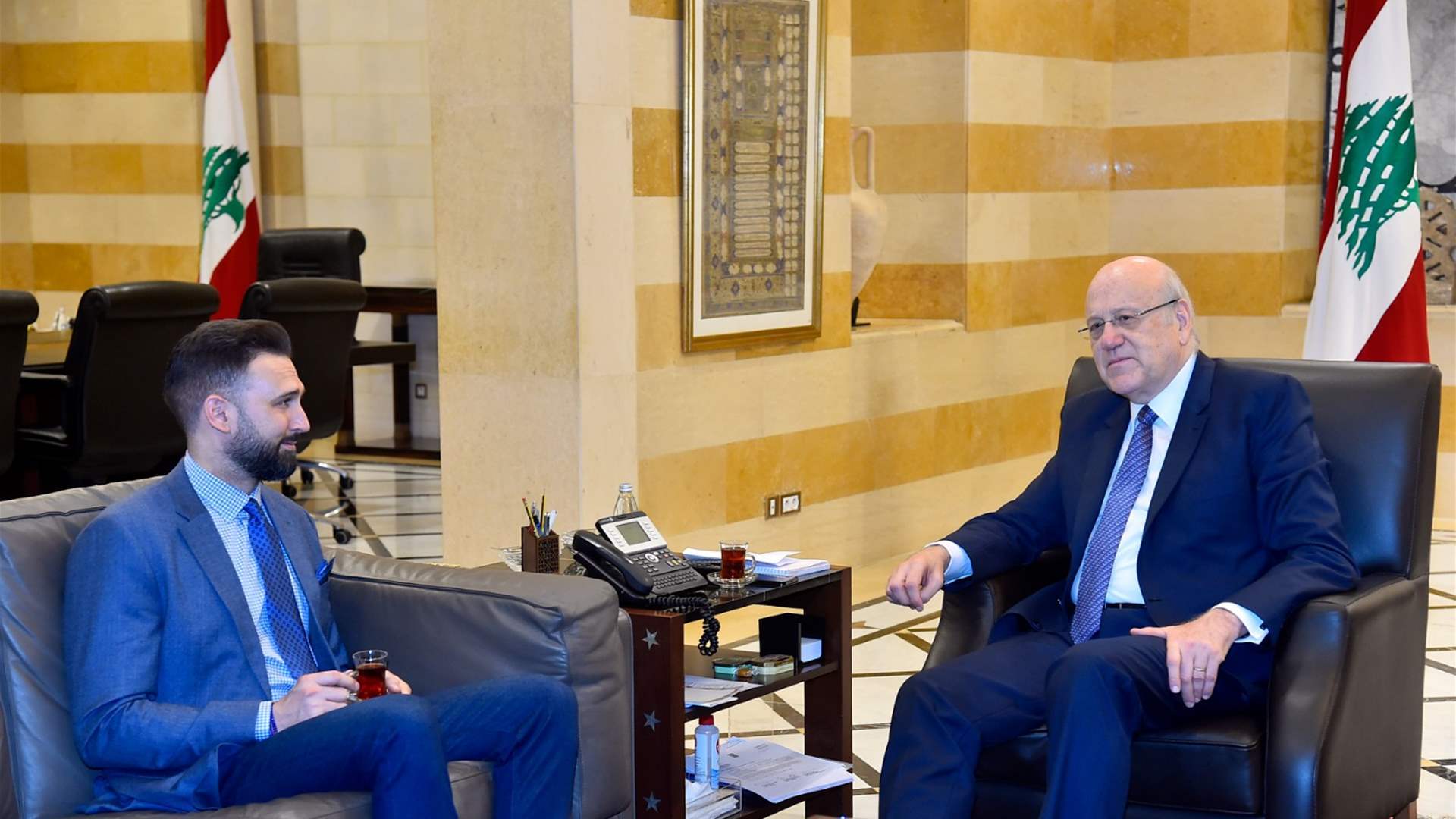 PM Mikati meets MP Taymour Jumblatt to address electricity crisis, upcoming academic year, and health sector issues