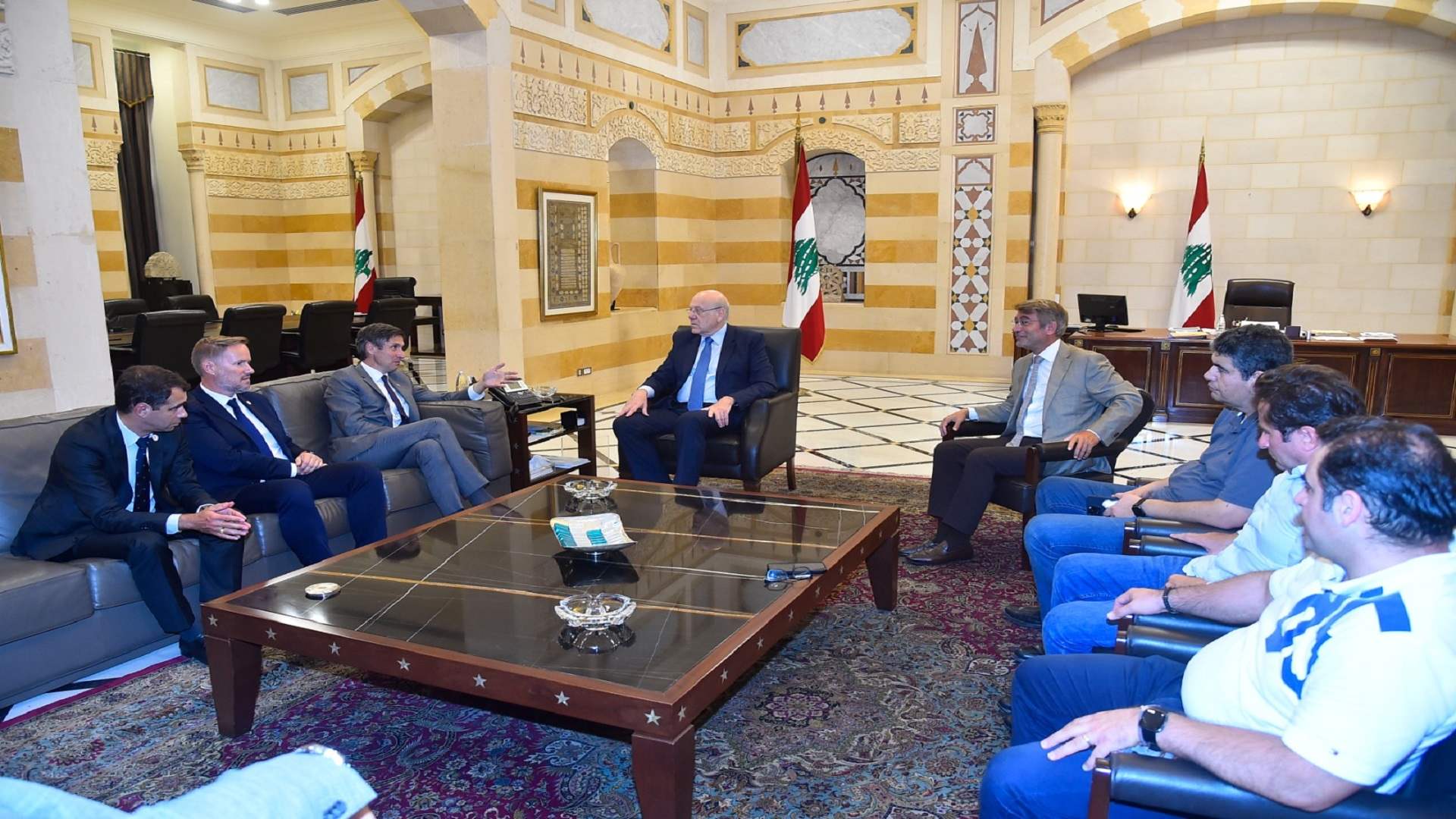 ميقاتي استقبل وفدا من "توتال" في حضور فياض: بدء أعمال الحفر يشكل محطة مضيئة نأمل أن تكون خواتيمها سعيدة