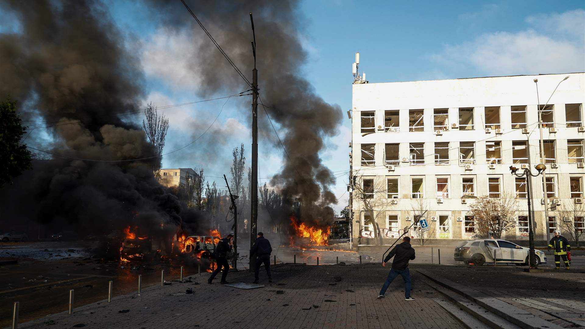 Two dead in Ukraine village after Russia hits cafe
