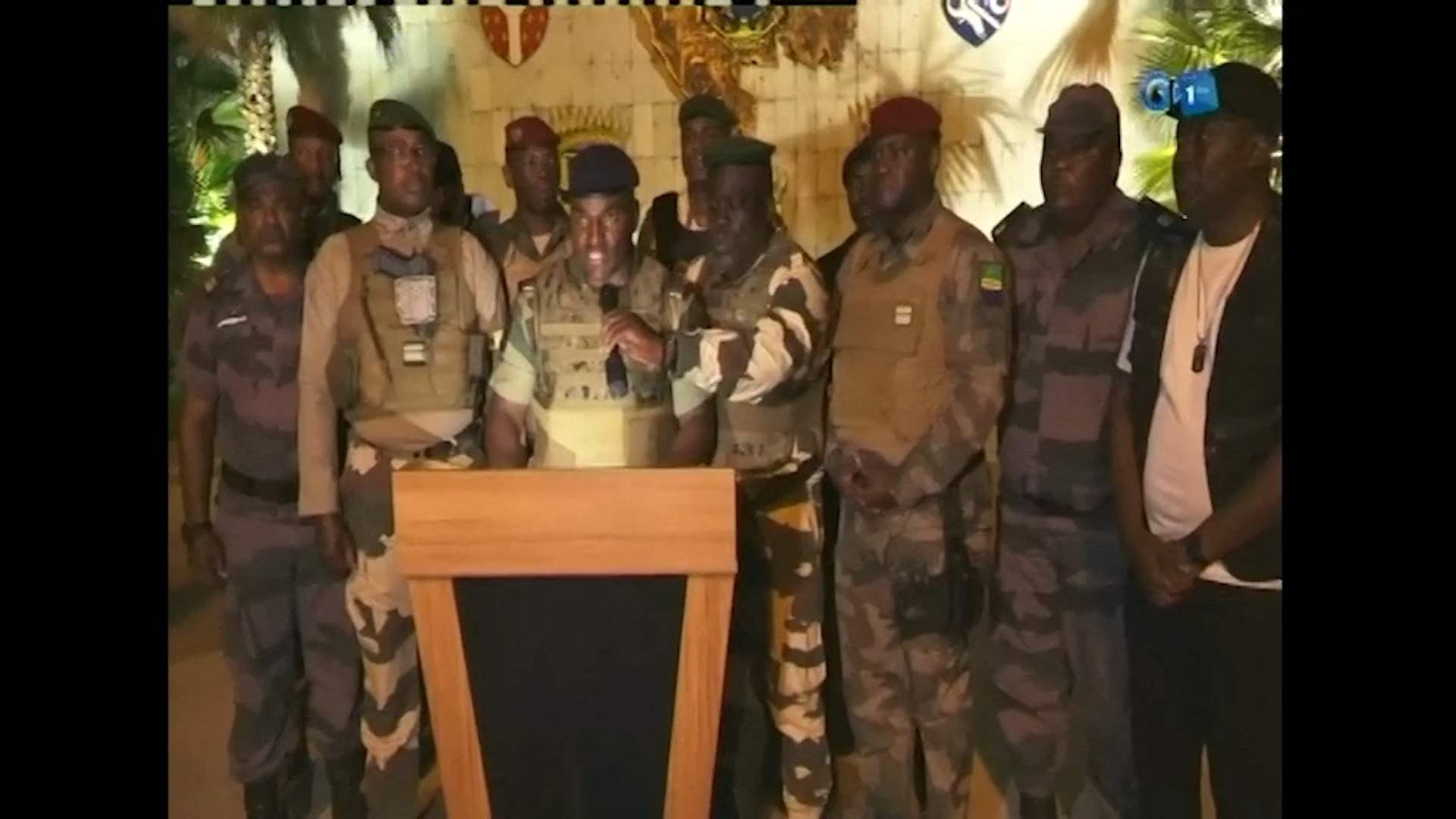 Military officials in Gabon declare end of current regime 