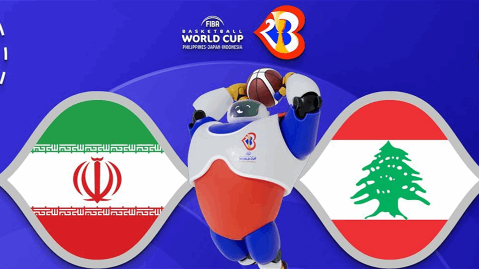 Half-time: Lebanon leads Iran 48-36 in the classification round of the FIBA World Cup. Watch on LBCGroup.tv or LB2