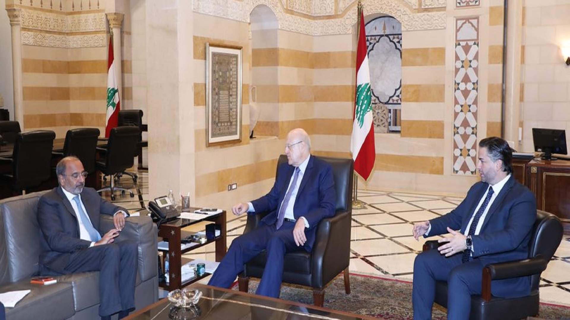 ميقاتي استقبل ريزا في حضور وزير الاقتصاد والبحث تناول مشاريع التعاون المشترك
