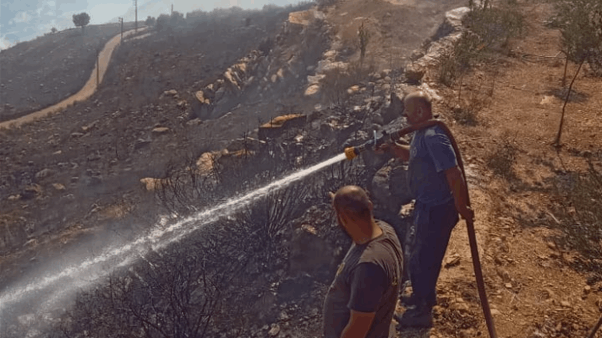 Fire extinguishing operations continue amidst explosions in Bsaba