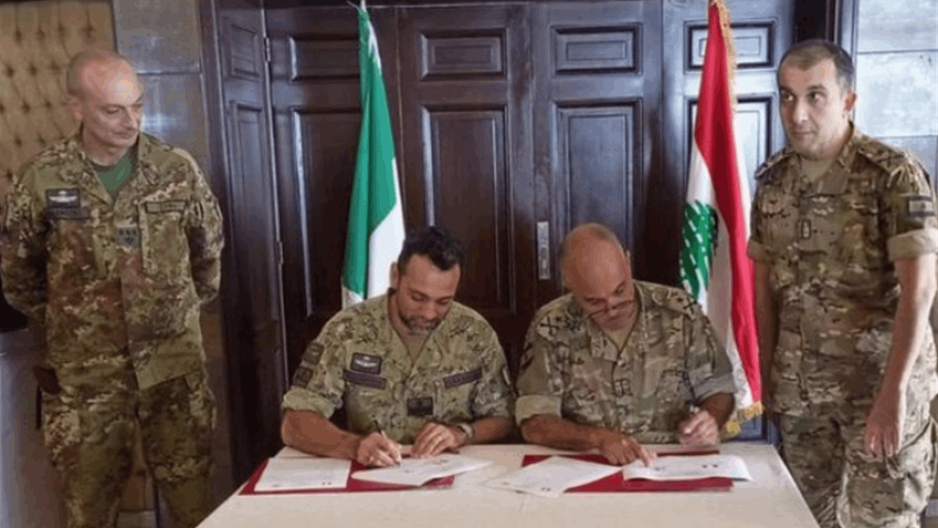 توقيع خطة تعاون بين الجيشين اللبناني والإيطالي