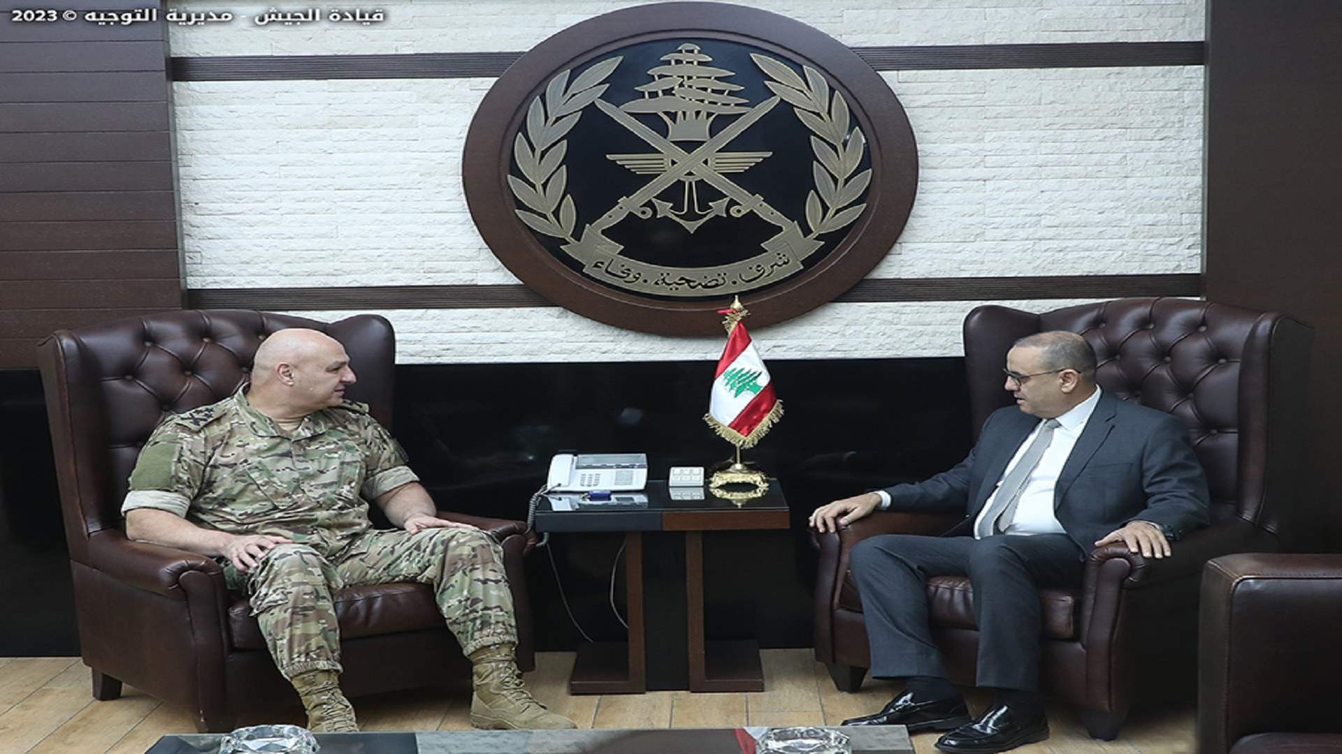 Lebanese Army Chief Meets al-Bayssari to Discuss Syrian Refugee Crisis