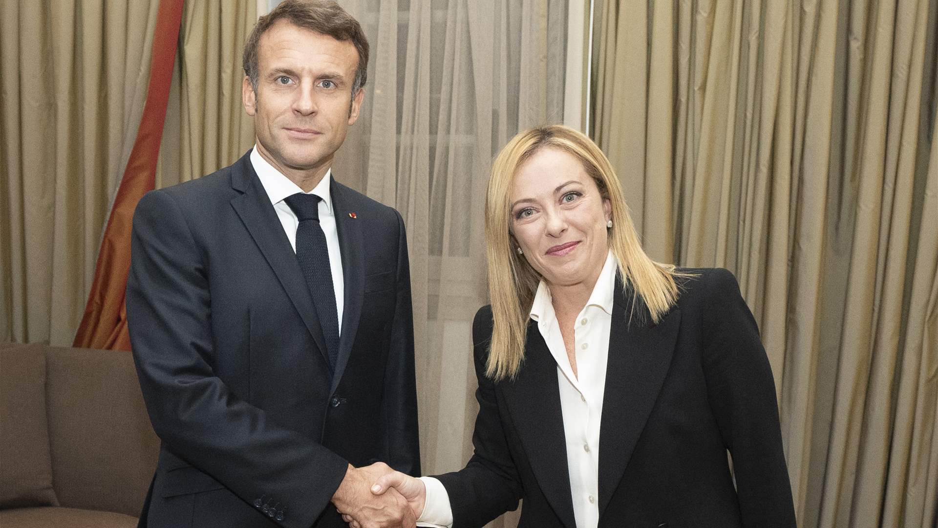 Macron meets Meloni in Rome
