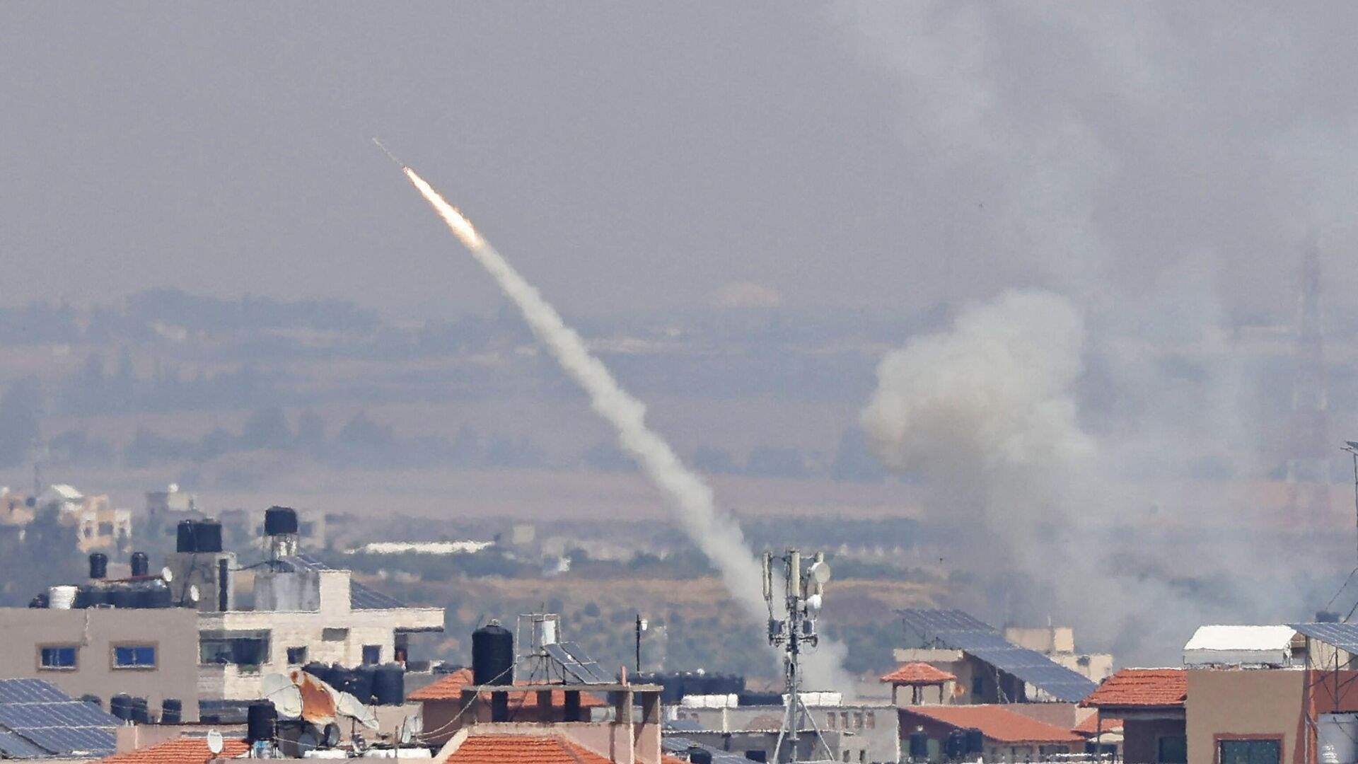 Sudden Rocket Barrage: Escalation of Tensions as Gaza Launches Dozens of Rockets Towards Israel