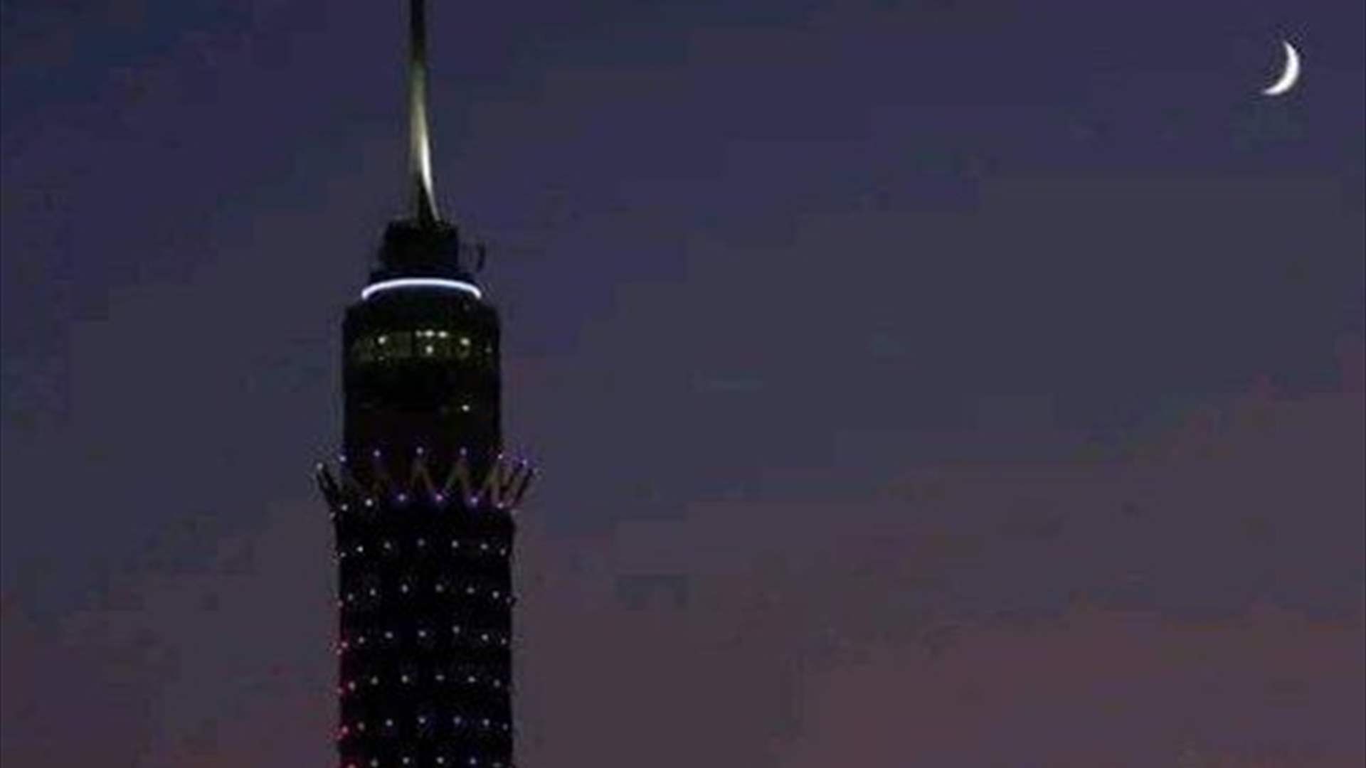 صورة برج القاهرة المضاء بالعلم الفلسطيني غير صحيحة
