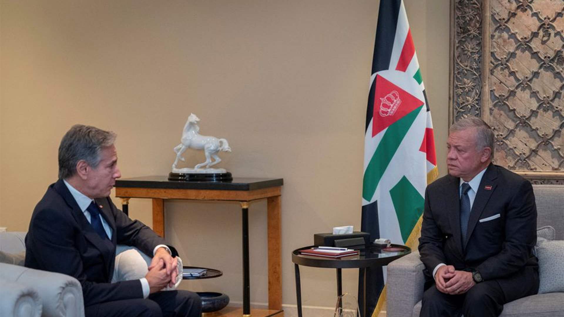 Jordanian King warns against any attempt to displace Palestinians to neighboring countries