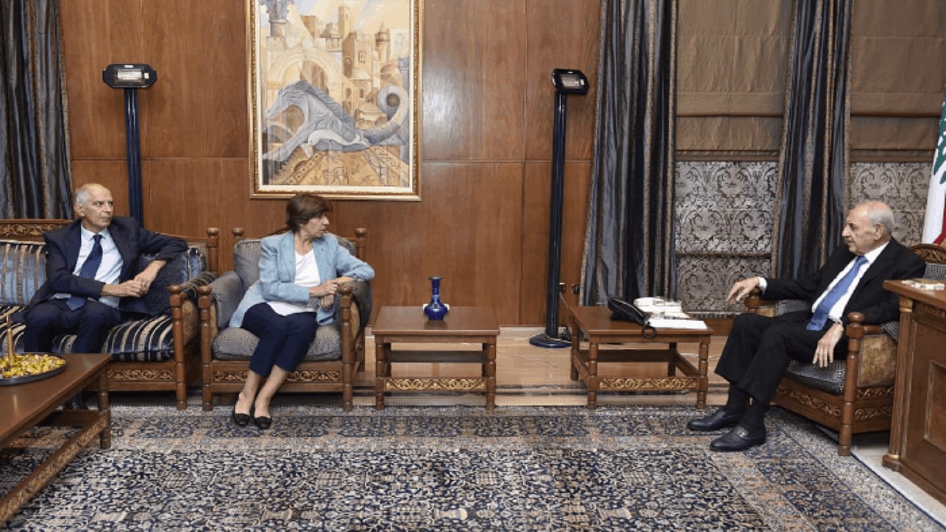 بري عرض مع كولونا الأوضاع في لبنان والمنطقة على ضوء تصاعد العدوان الاسرائيلي على قطاع غزة