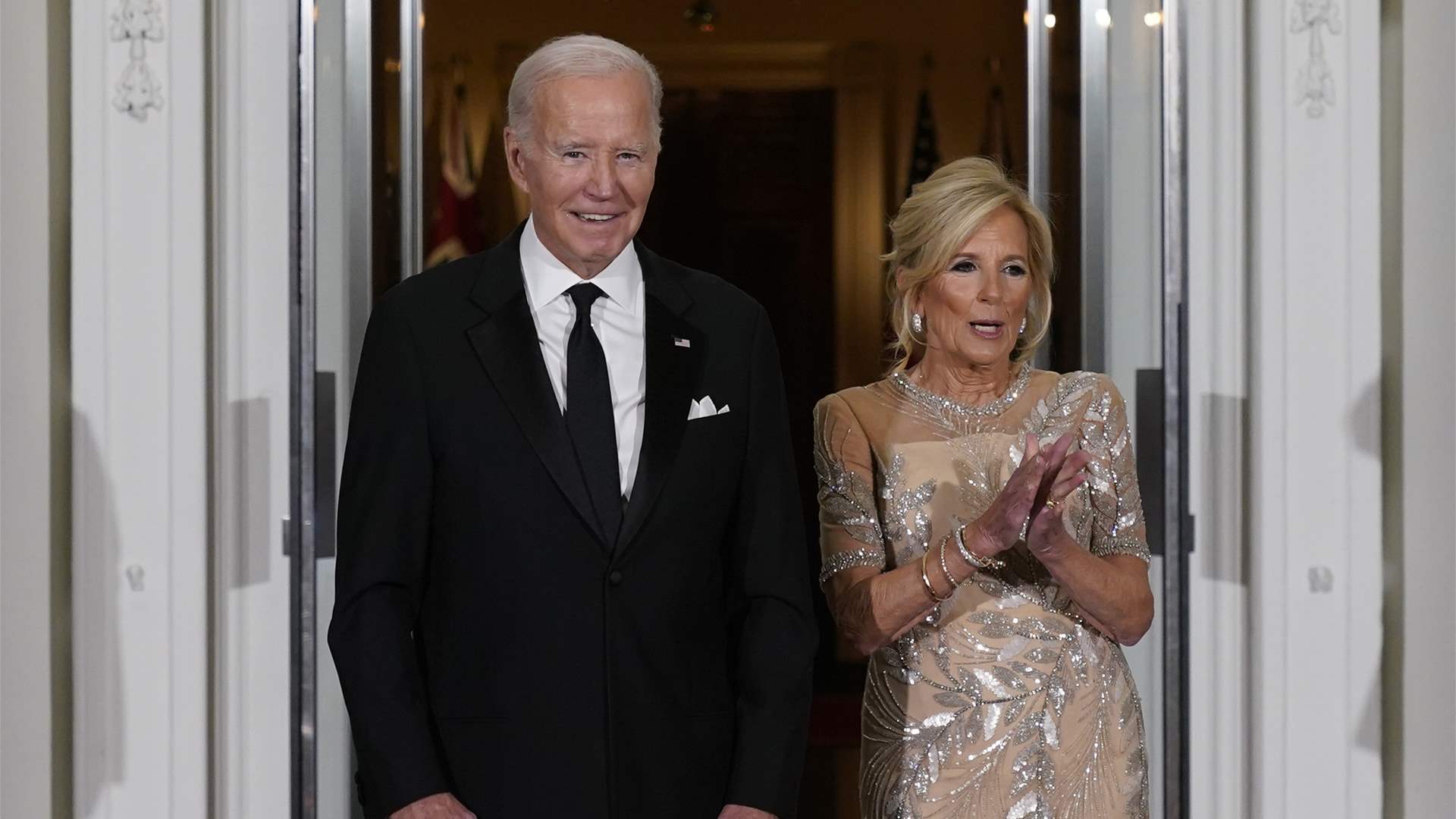 US First Lady shines in Lebanese-American designer&#39;s dress for Australian State Dinner