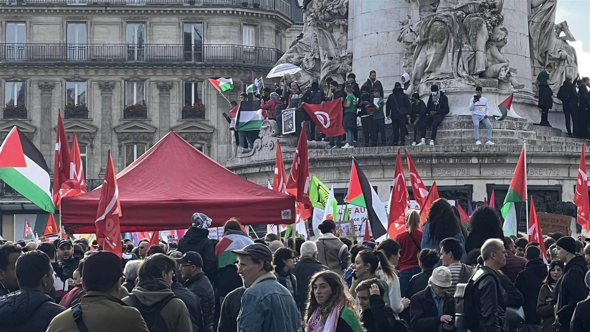 Paris Rally: Two Thousand Protesters Demand Immediate Ceasefire and End to Gaza Massacre