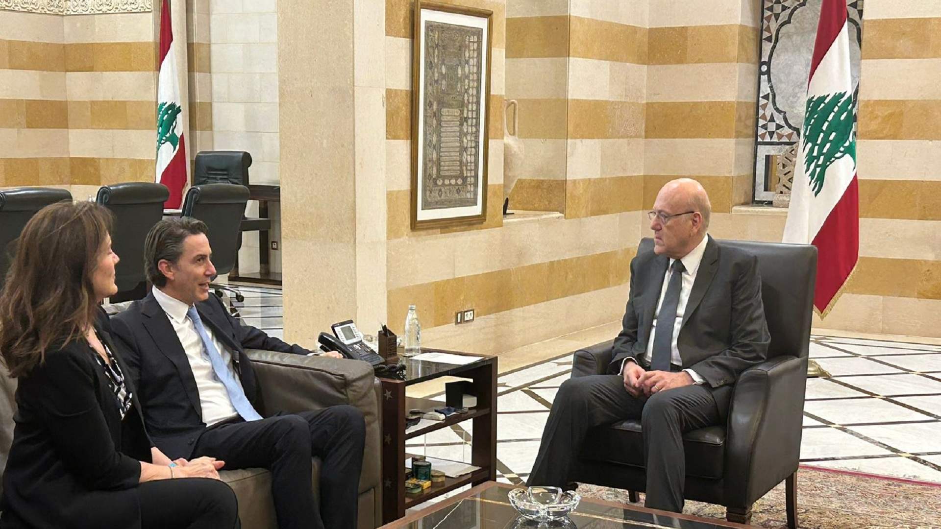 هوكستين من السراي: لمست من خلال محادثاتي ان لبنان واسرائيل لا يرغبان بتصعيد الوضع في الجنوب
