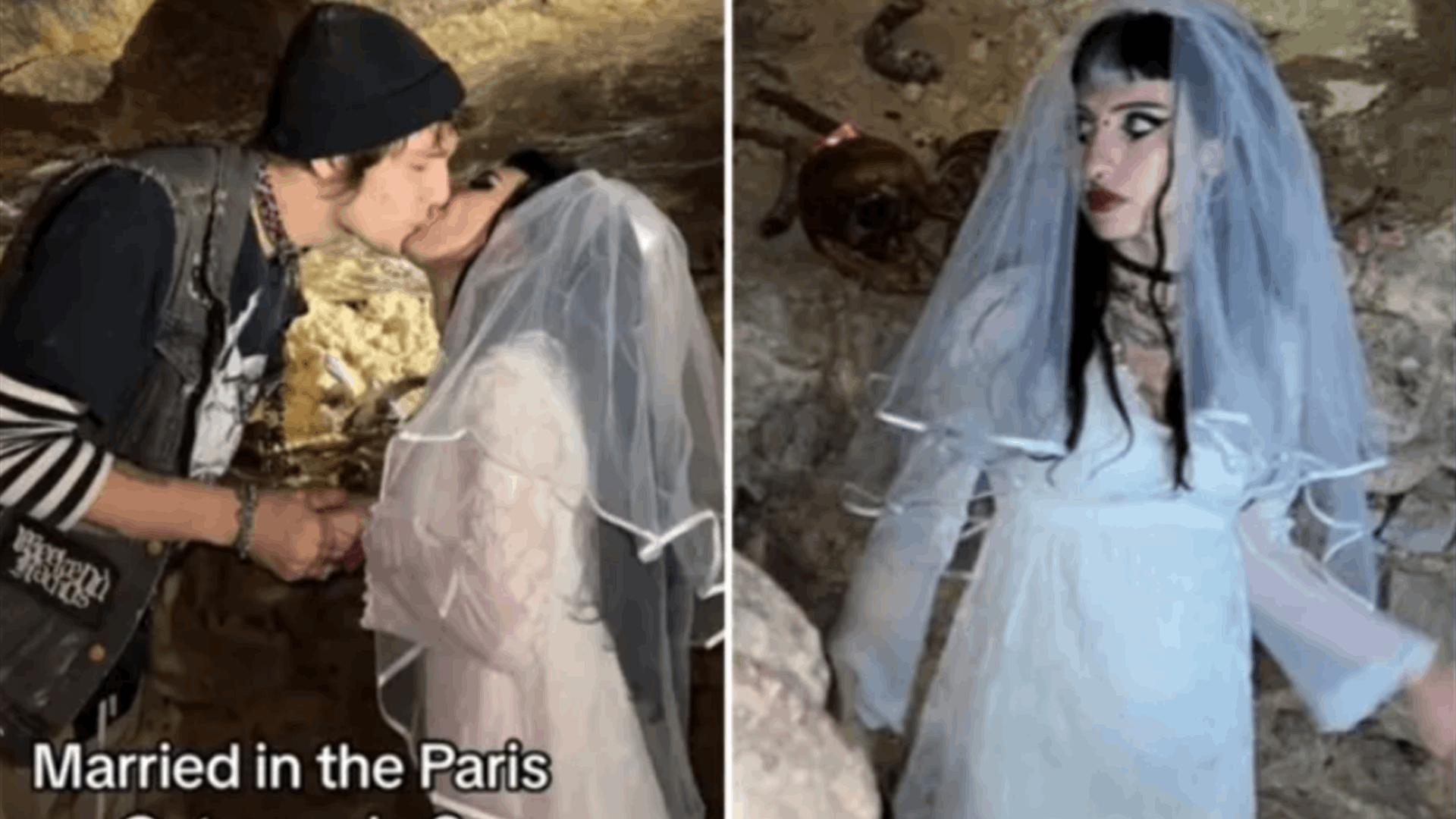 حفل زفاف غريب وغير مألوف...شريكان تزوجا في مقبرة قديمة وهذا ما كان يوجد بداخلها! (صور)