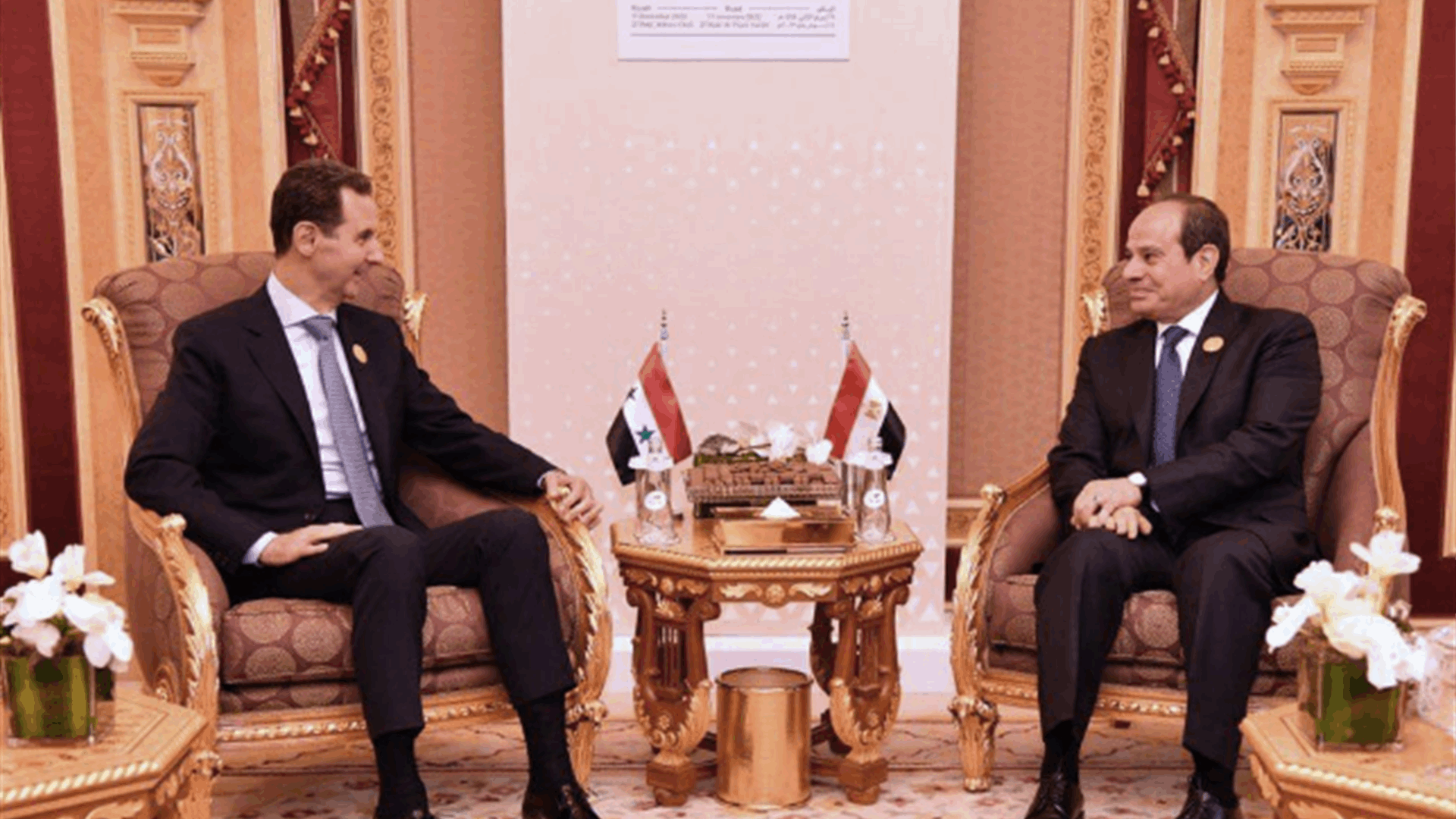 لقاء جمع السيسي والاسد: وقوف ضد سياسة تهجير الشعب الفلسطيني من غزة