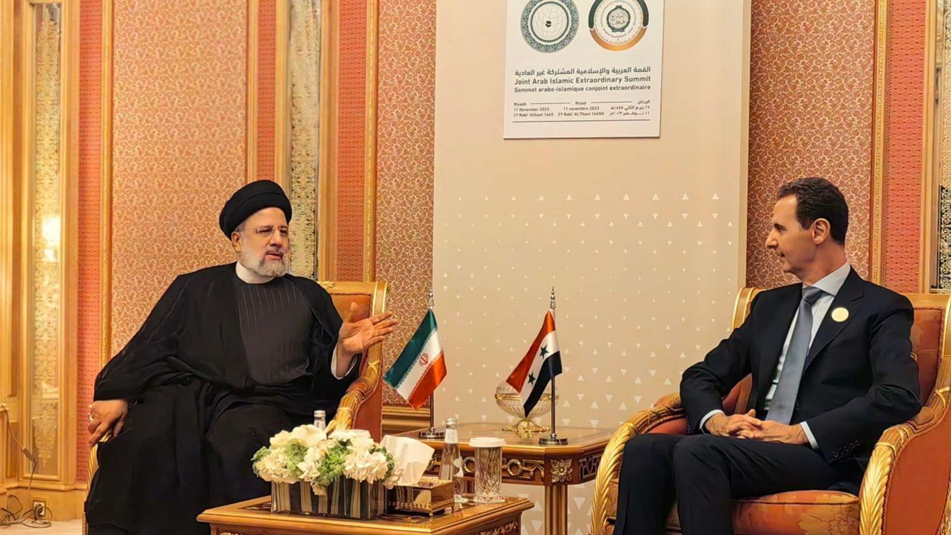 لقاء بين الأسد ورئيسي...وتأكيد على الإسراع في تقديم المعونات 