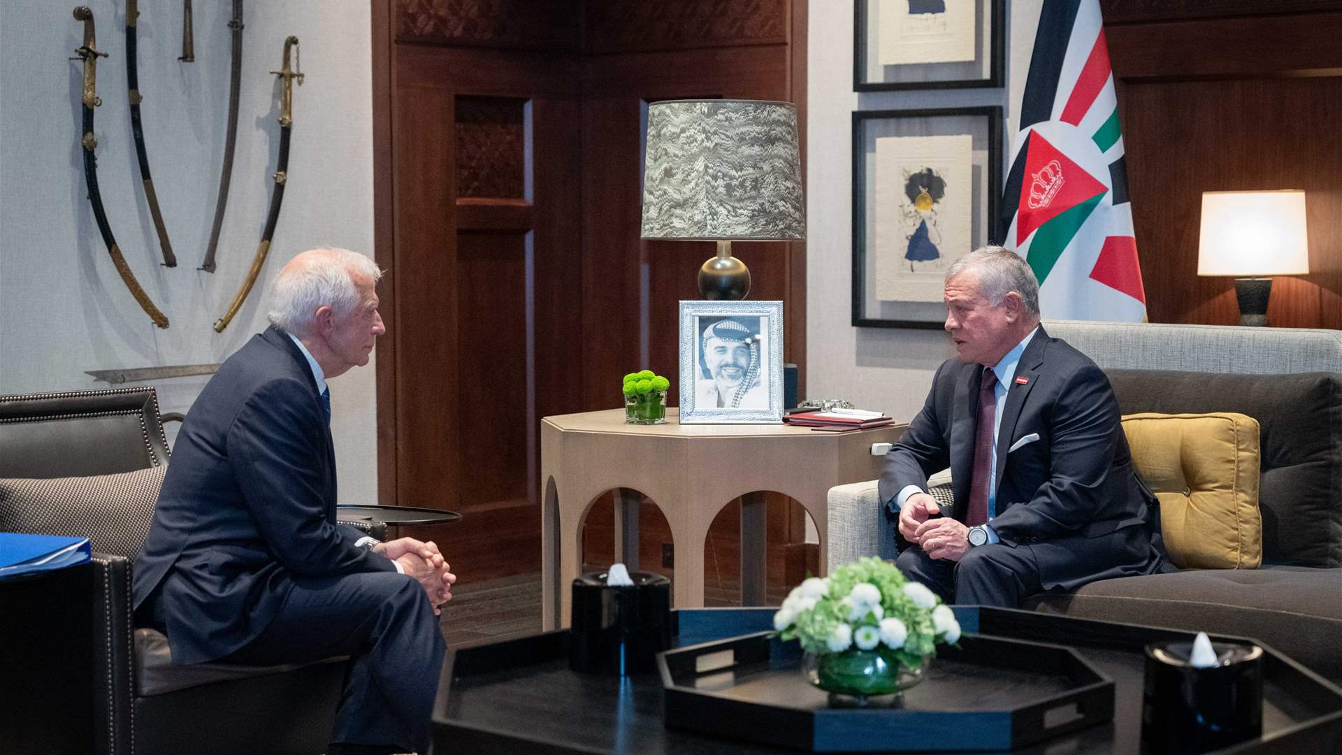 Jordan&#39;s King urges action in Josep Borrell meeting: Stop the war on Gaza, end the siege