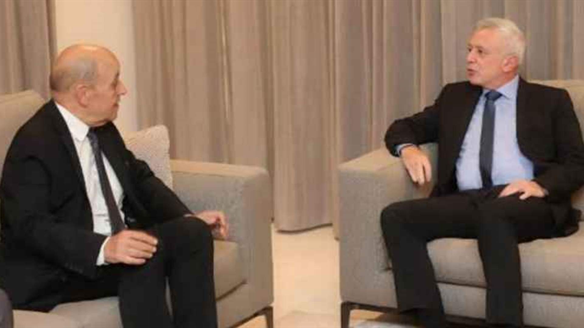 فرنجيه التقى لودريان وناقشا التطورات وتأكيد ضرورة انجاز الاستحقاق الرئاسي