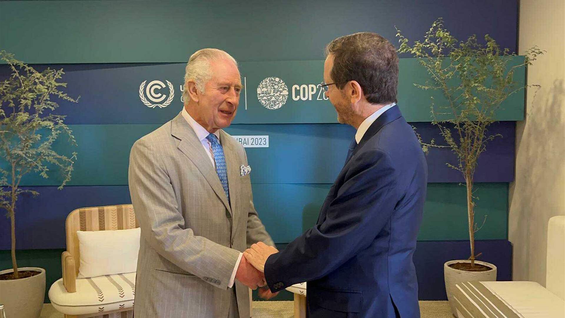 Britain&#39;s King Charles meets Israeli president at COP28 in Dubai