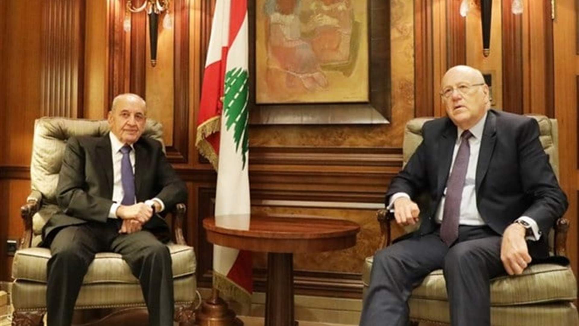 PM Mikati meets Berri to discuss domestic and regional developments