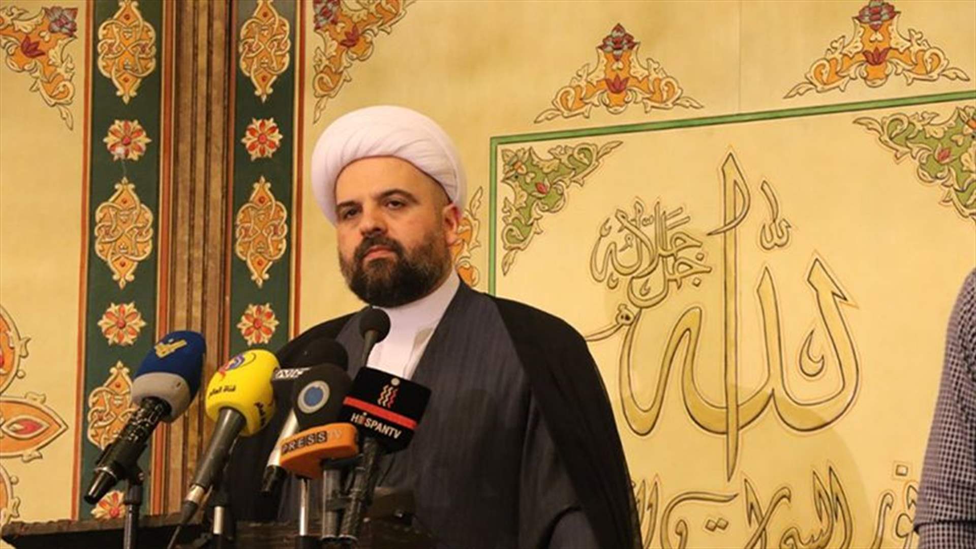 قبلان: البلد شراكة بتاريخه وحاضره ومستقبله لا يقبل التقسيم وأيّ تفكير في هذا المجال انتحار