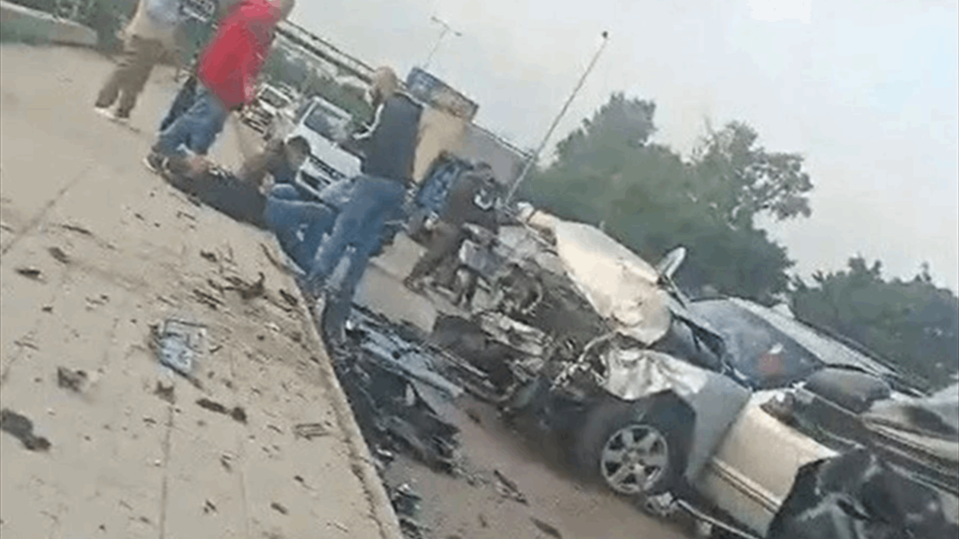 جرحى جراء حادث سير بين عدد من السيارات في منطقة الكرنتينا