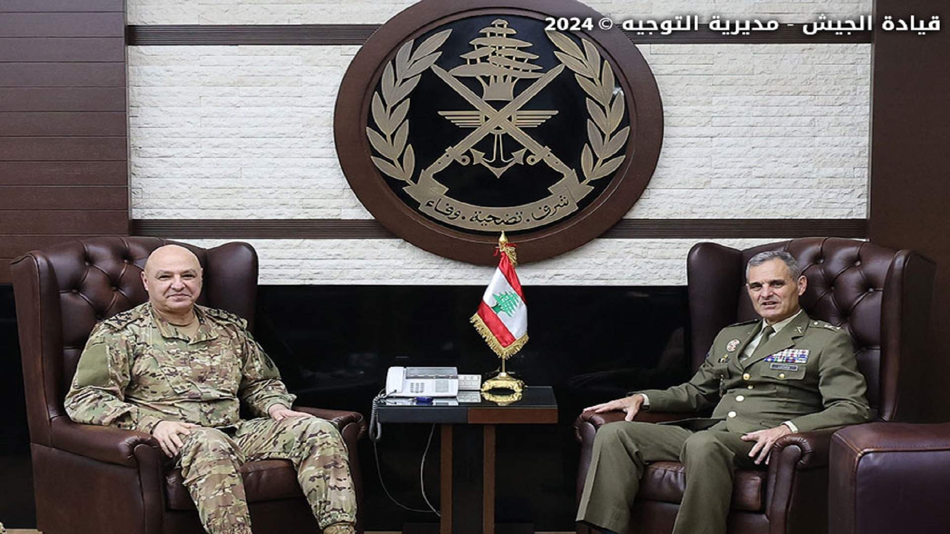 قائد الجيش استقبل لازارو ونائب رئيس أركان الدفاع في الجيش البريطاني