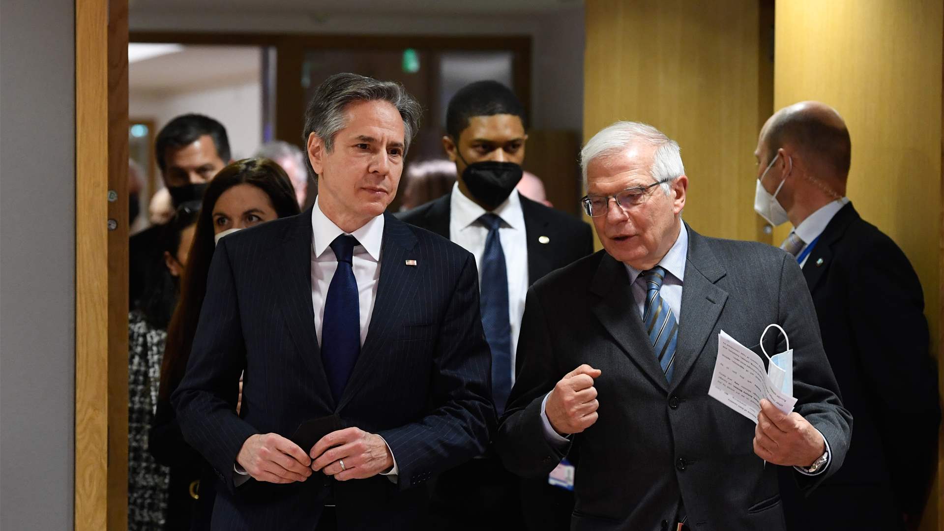 Blinken discussed with Borrell in Saudi Arabia efforts to prevent the escalation of war in Gaza