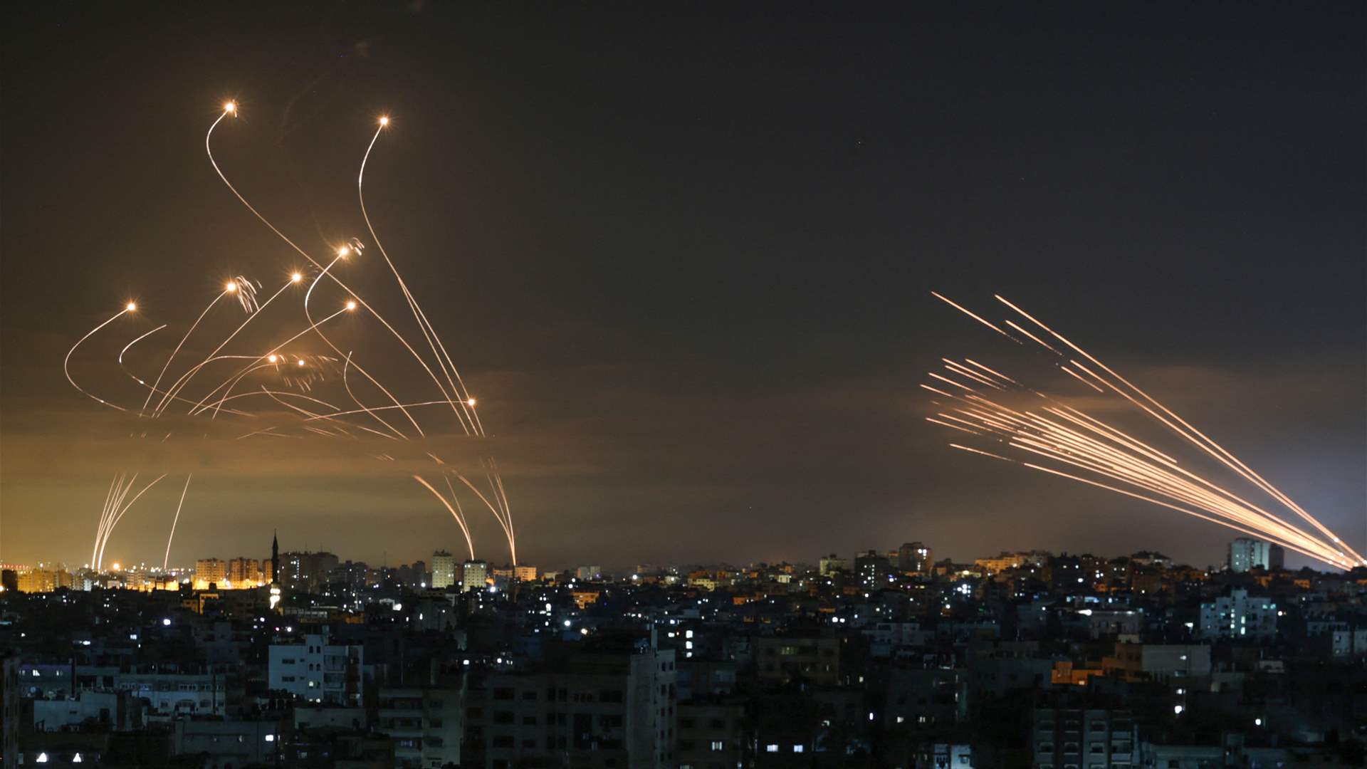 Sirens sound in central Israel as Hamas launches a barrage of rockets 