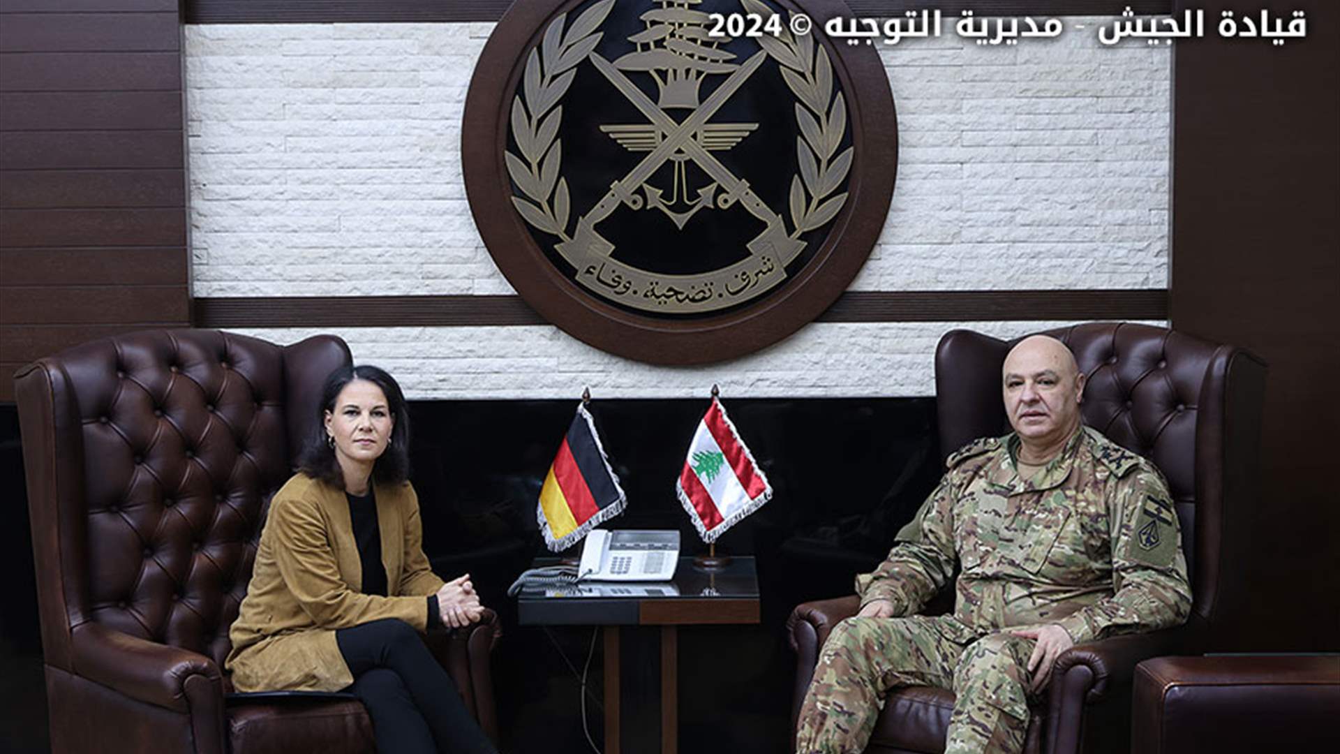 لقاء بين قائد الجيش ووزيرة الخارجية الألمانية