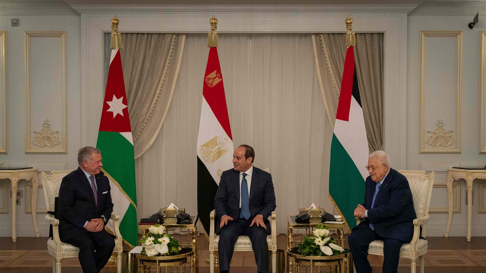 Leaders of Egypt, Jordan, and Palestinian Authority meet to discuss situation in Gaza