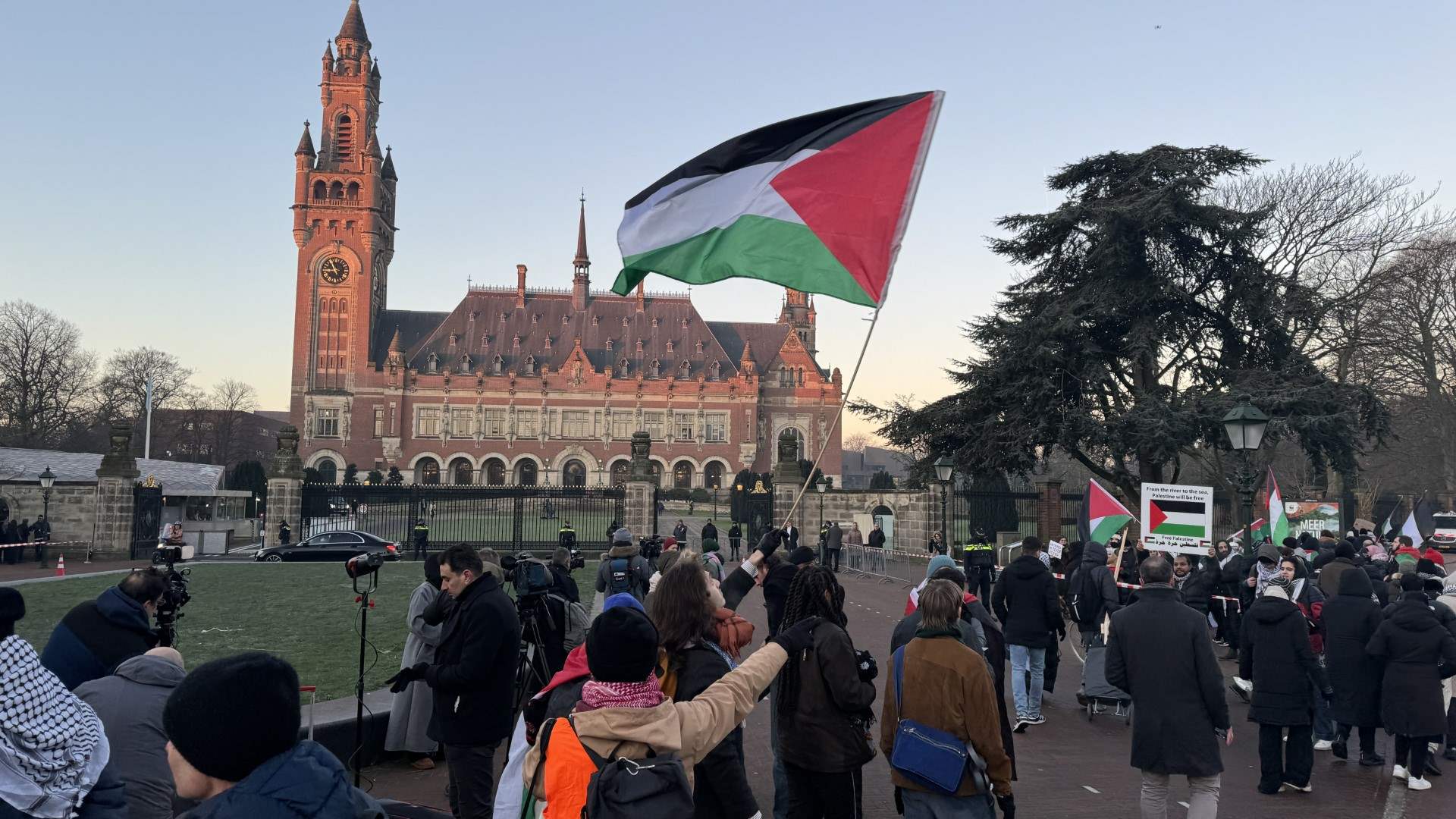 Pro-Palestinian protests held in The Hague amid ICJ genocide hearing against Israel