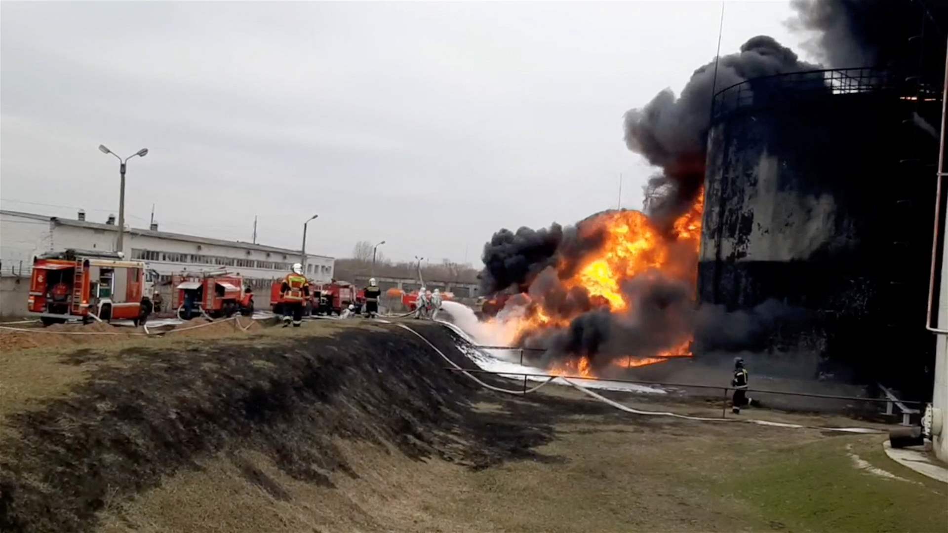 Ukraine claims responsibility for new attack targeting oil warehouse in Russia