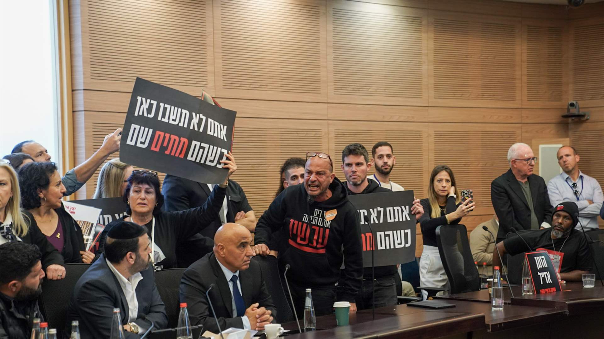 Chaos in Israeli Knesset session: Families of hostages take protest to Jerusalem&#39;s government headquarters