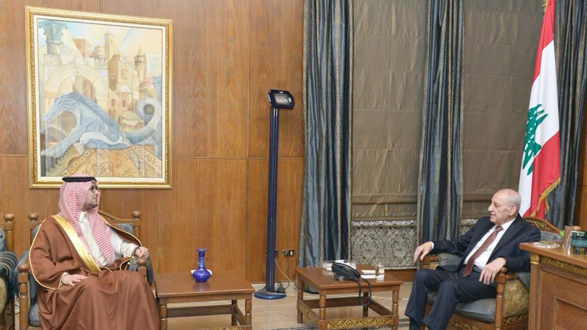 بري بحث والسفير السعودي في الجهود المبذولة لإنجاز الإستحقاق الرئاسي