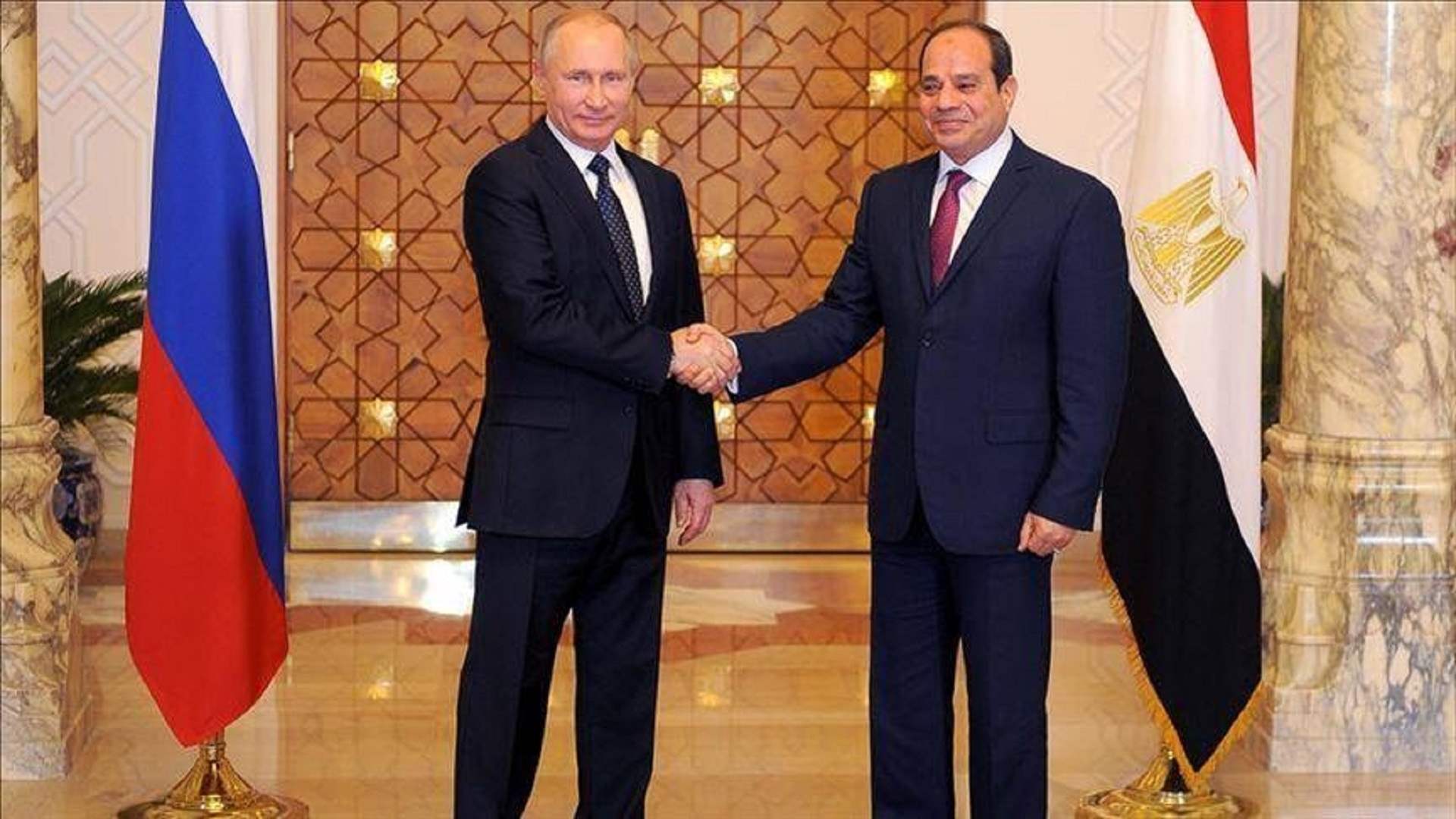 بوتين والسيسي يشهدان بدء صب الخرسانة في وحدة كهرباء بمحطة الضبعة المصرية