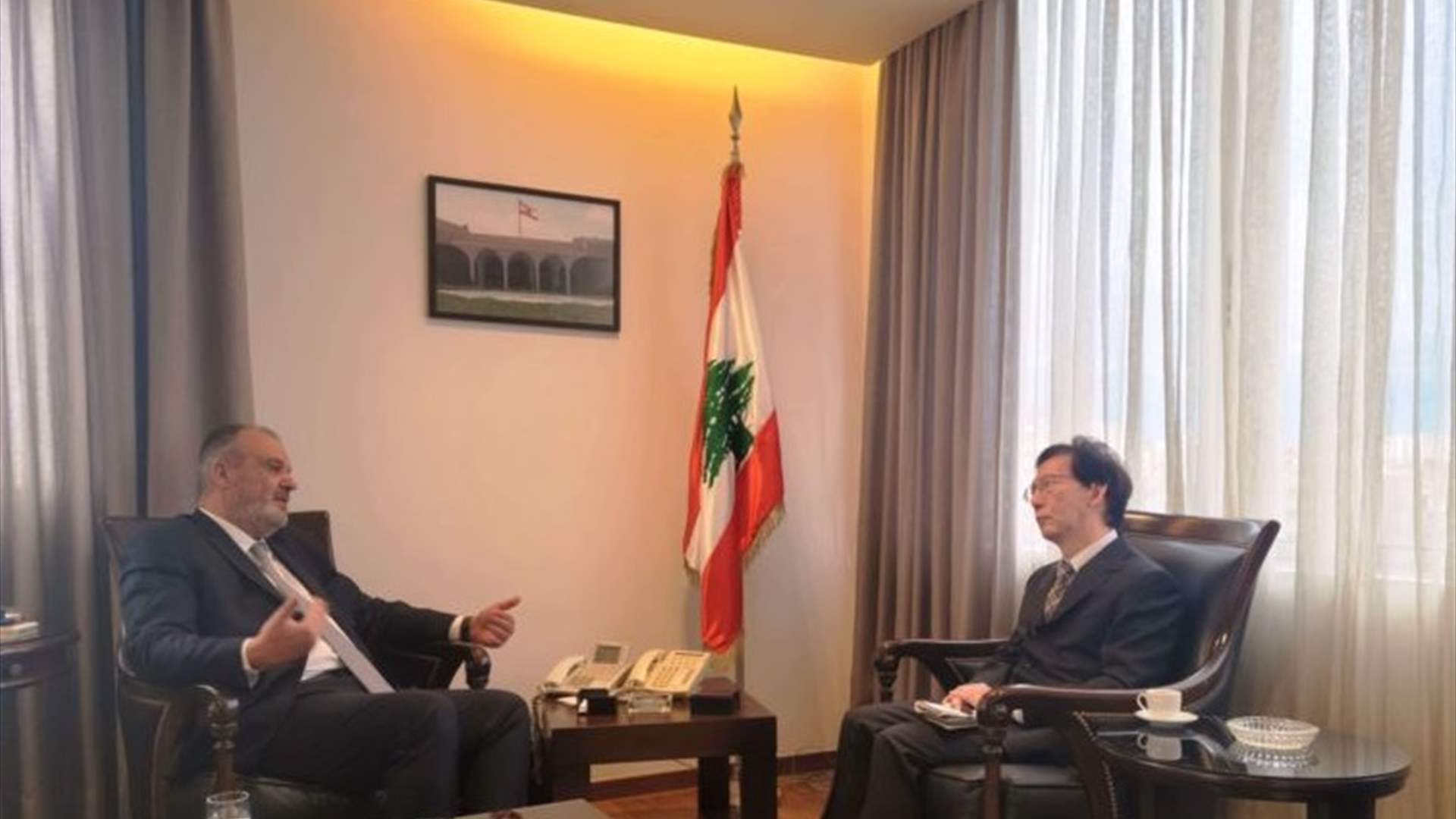 بوشكيان بحث مع ماسايوكي تعزيز تصدير المنتجات اللبنانية إلى الأسواق اليابانية