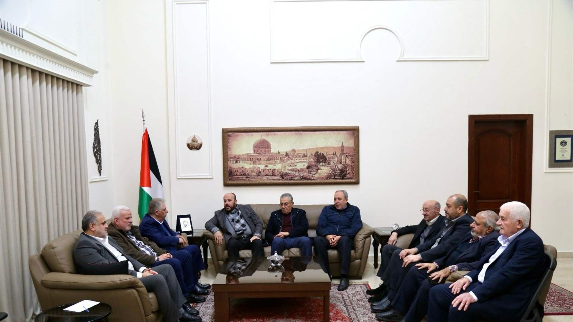 Fatah and Hamas delegations meet in the Palestinian embassy in Lebanon 