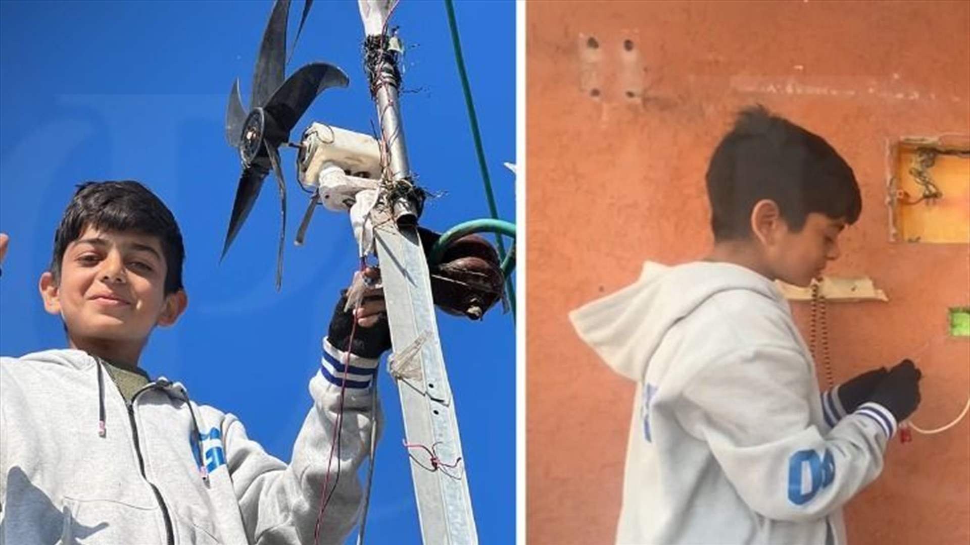 "نيوتن غزة" يضيء خيمة عائلته