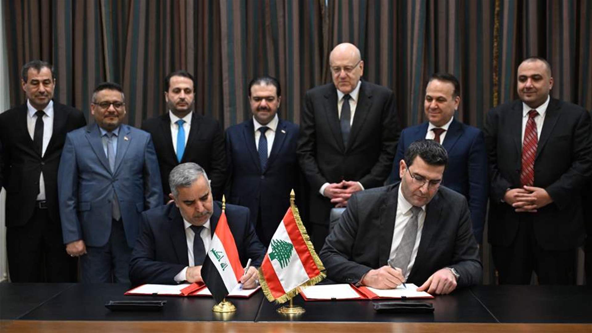 ميقاتي رعى توقيع مذكرة تفاهم بين العراق ولبنان في المجال الزراعي