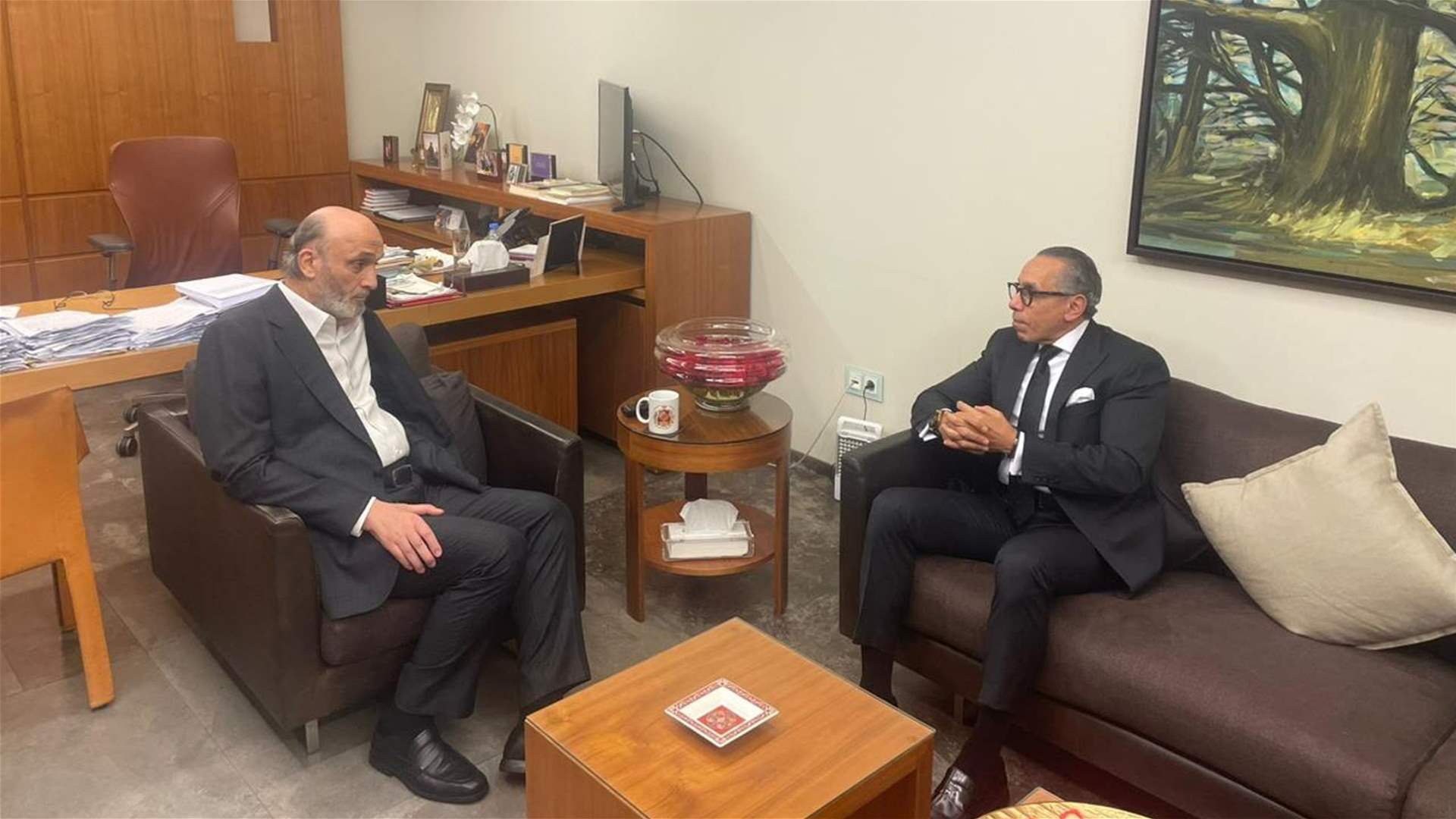 السفير المصري من معراب: موقف موحد داخل الخماسية يقوم على عدم التدخل في طرح أسماء مرشحين للرئاسة