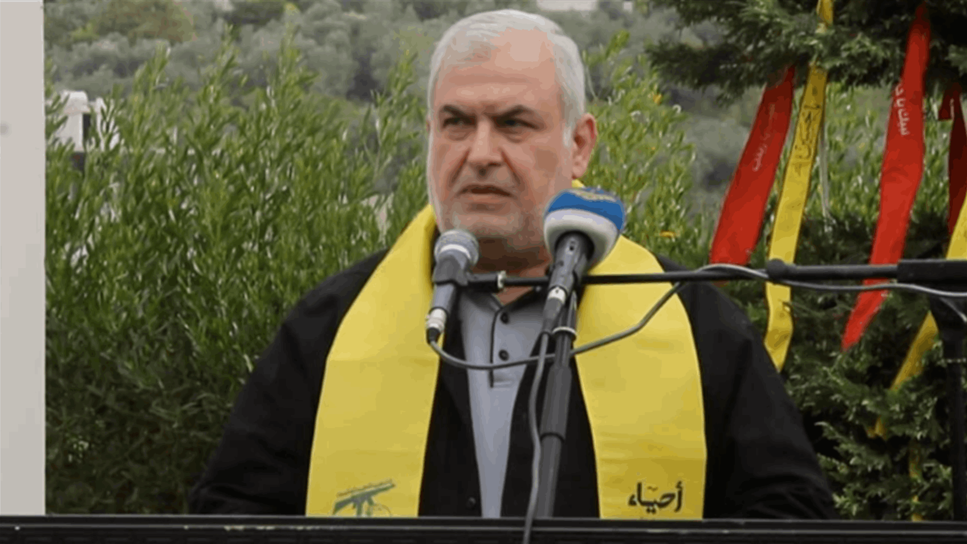 رعد خلال تشييع علي الدبس في النبطية: نقاتل عدوا وحشا لا يقيم وزنا لحقوق الإنسان والمواثيق الدولية