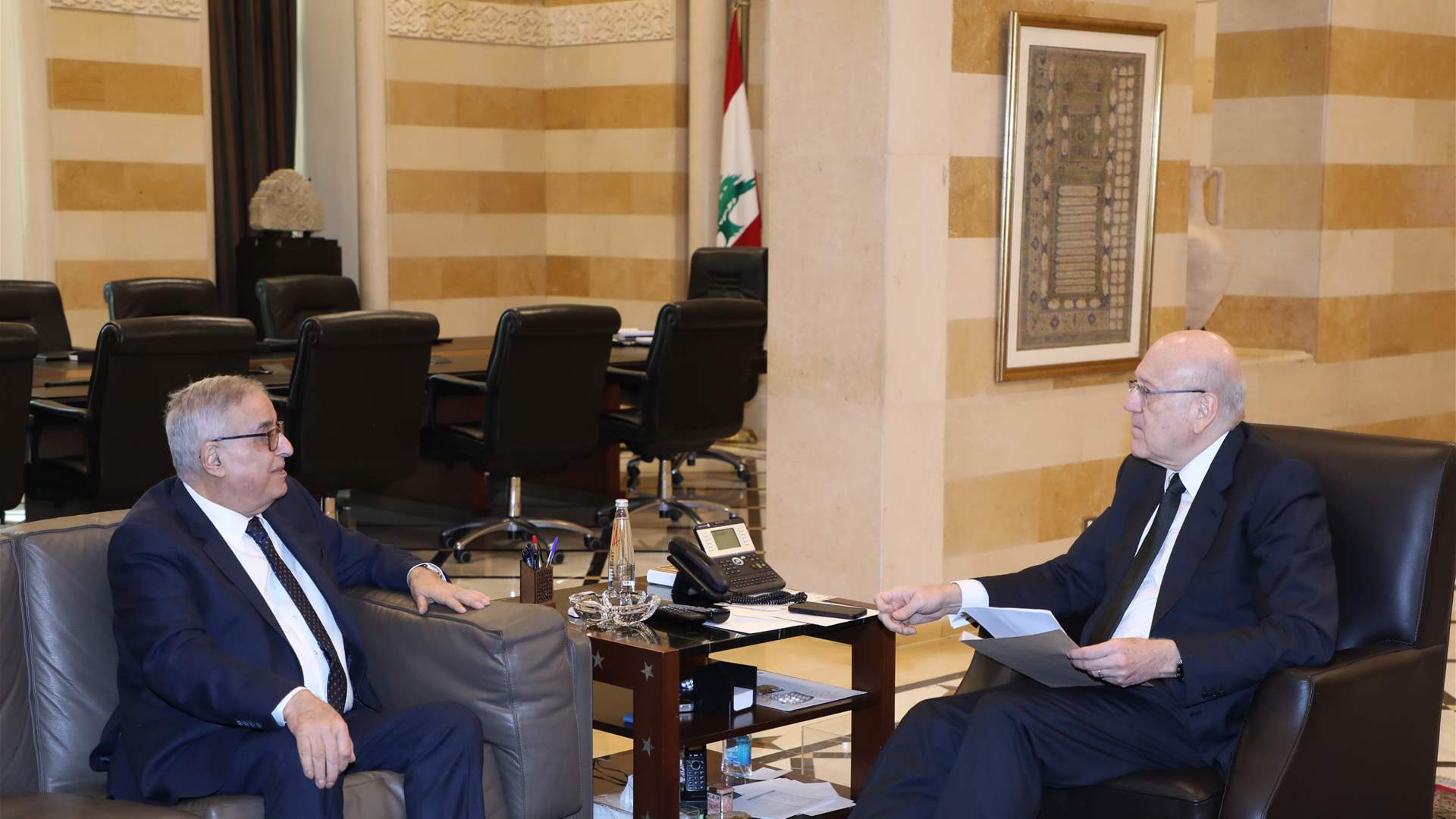 Bou Habib&#39;s discussion with Mikati: Responding to French proposal for implementation of Resolution 1701
