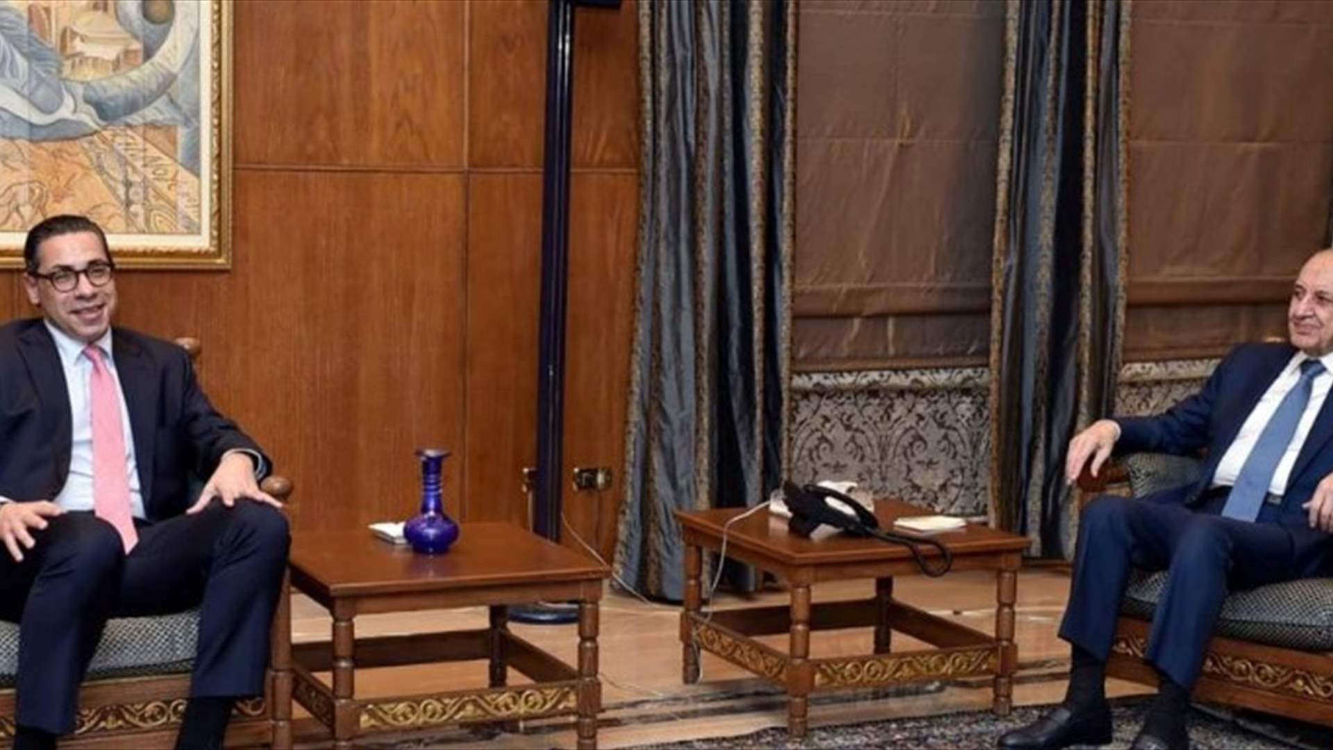بري بحث مع وزير الخارجية القبرصي الأوضاع في لبنان والمنطقة والتقى فرونتسكا