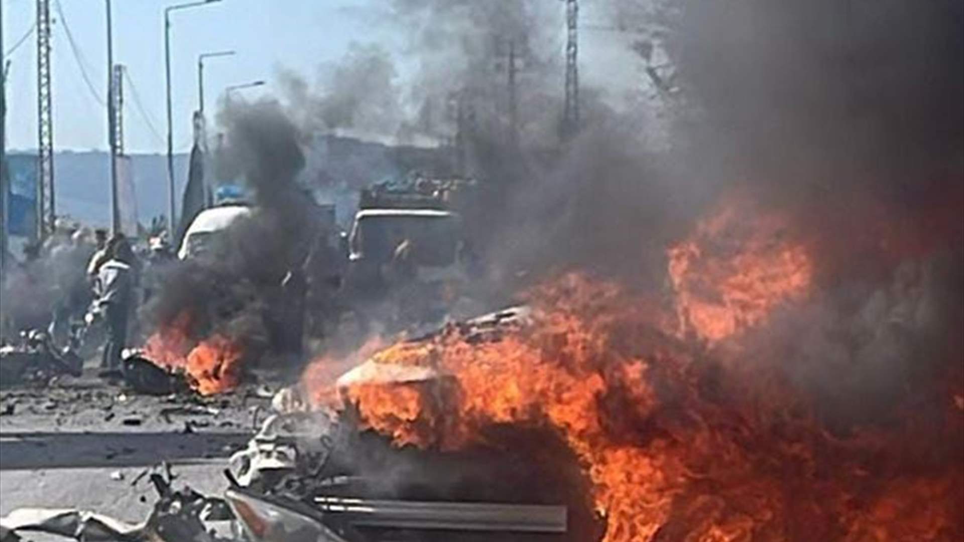 Drone targets car south of Tyre, ignites fire