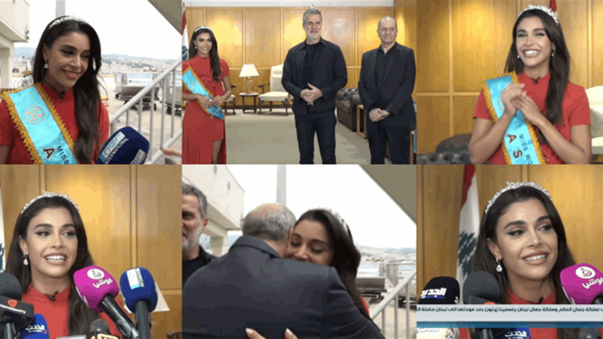 &quot;لبنان يستحق العالم كله&quot;... بدموع الفرح وصلت ياسمينا زيتون الى مطار بيروت وهذا ما قالته! (فيديو)