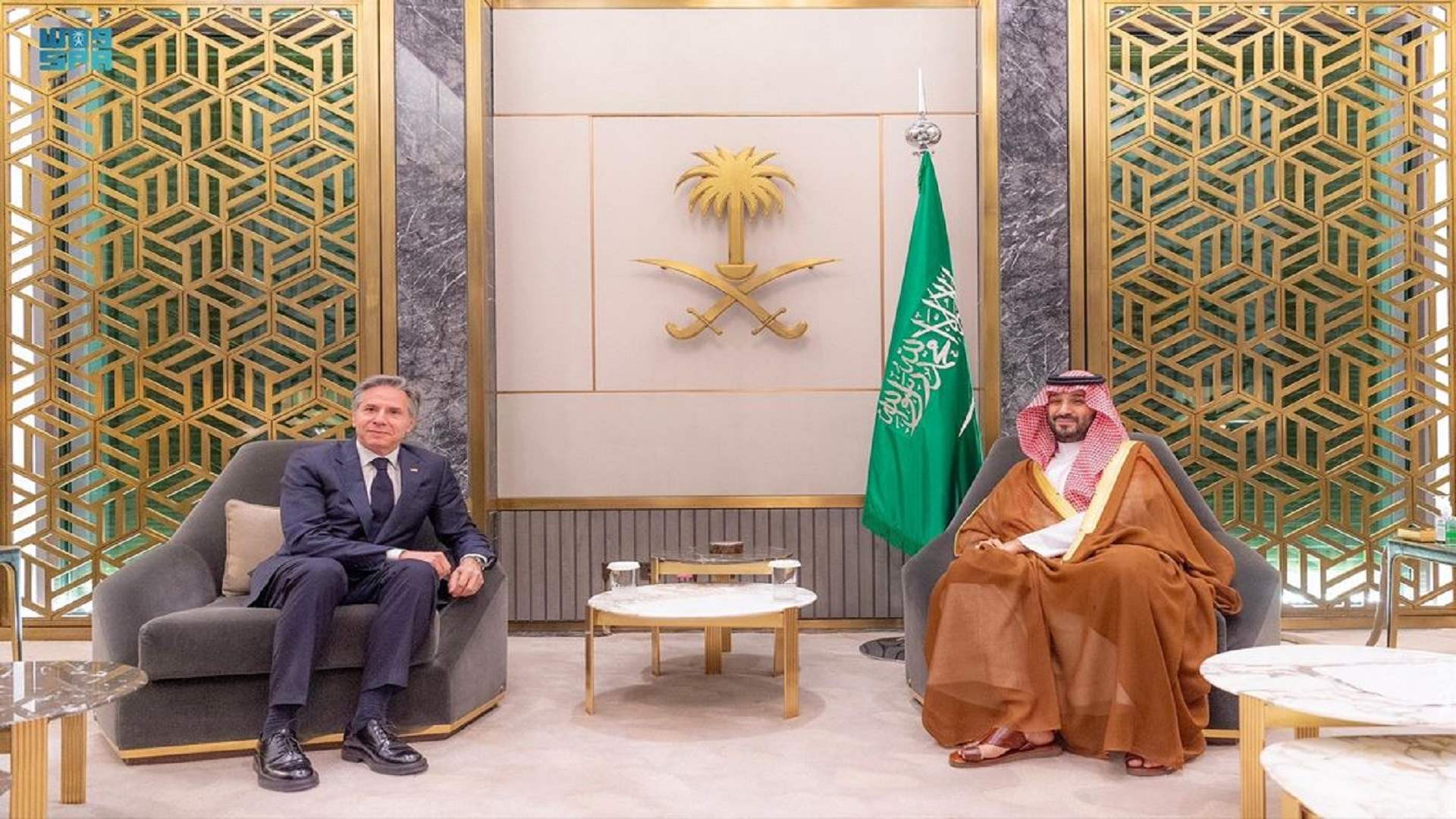 ولي العهد السعودي يجتمع مع بلينكن... وهذا ما جرى بحثه