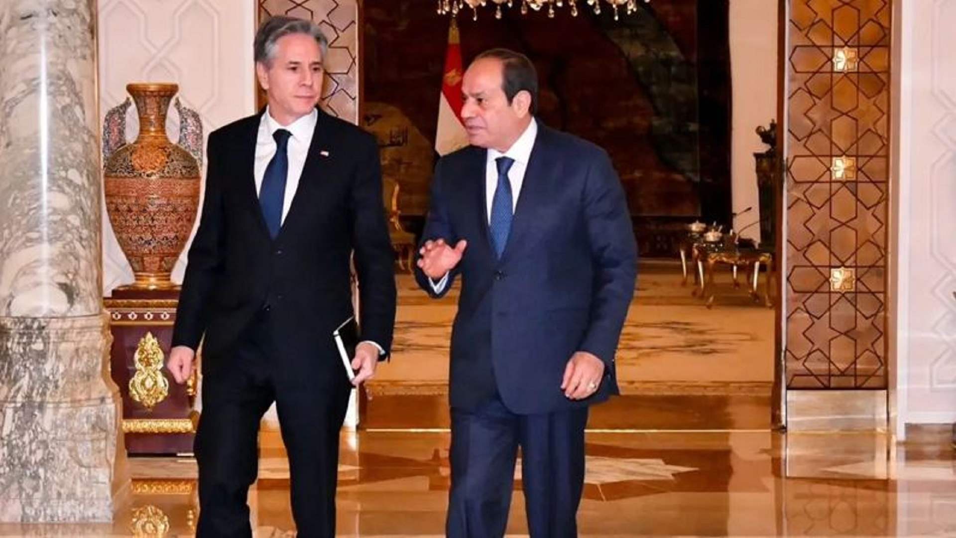 بلينكن والسيسي يناقشان في القاهرة مفاوضات وقف إطلاق النار في غزة
