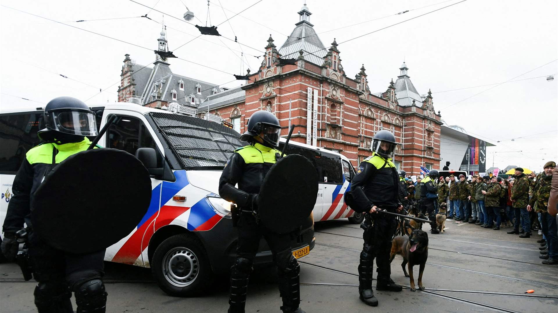 Dutch police states a burning object was thrown at Israeli embassy in the Hague 